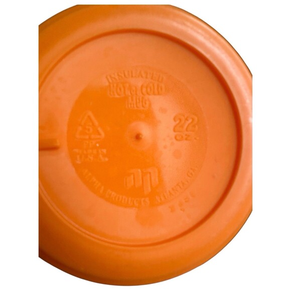 Vintage Home Depot 22oz Retro 80s 90s Insulated Hot Cold Mug Cup Plastic - Picture 7 of 9